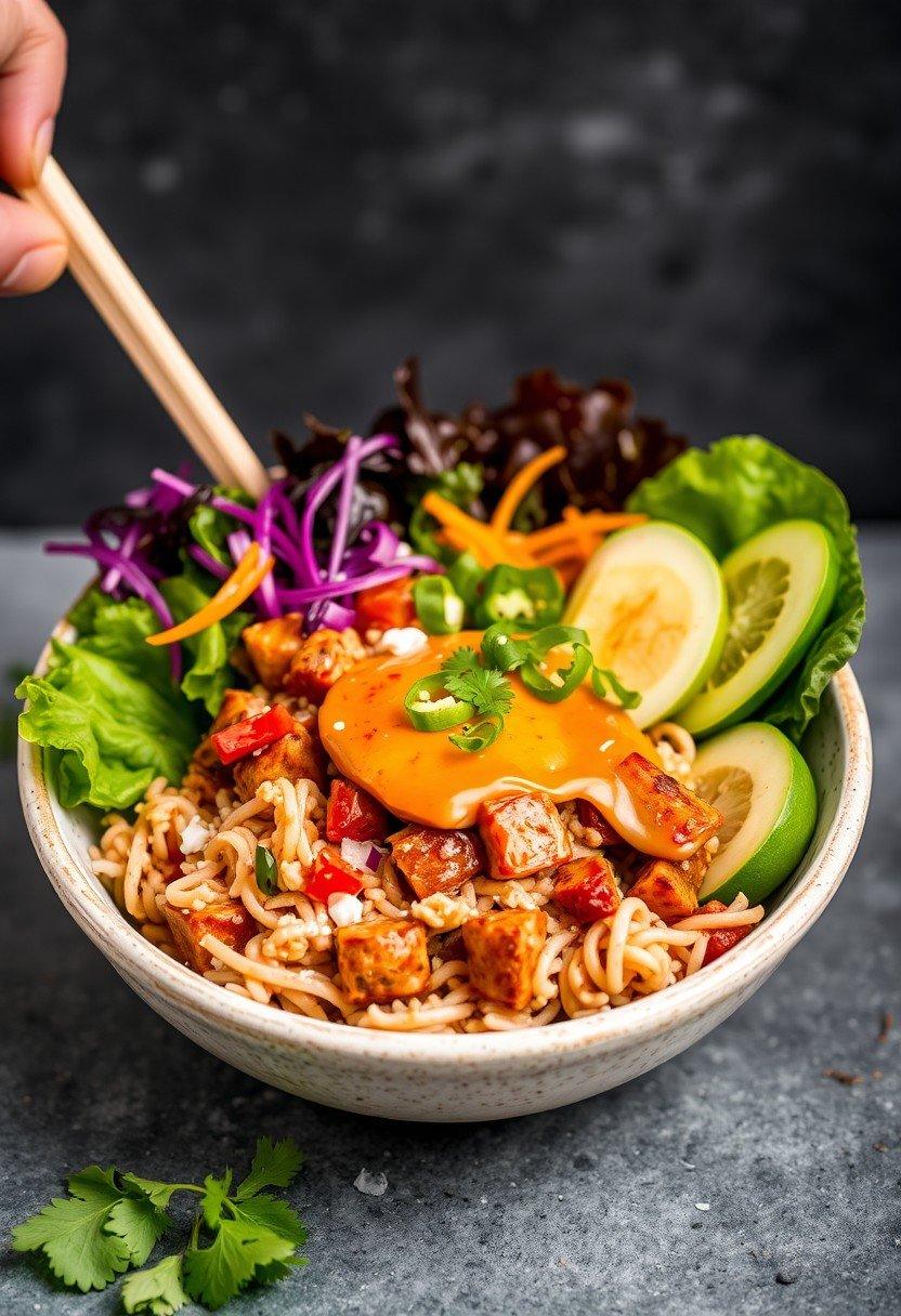 Asian Fusion Burrito Bowl