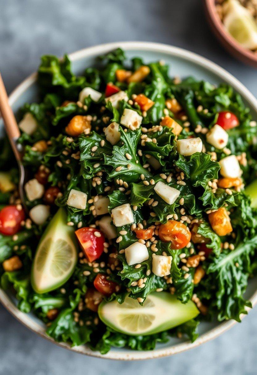 Asian-Inspired Sesame Ginger Kale Salad