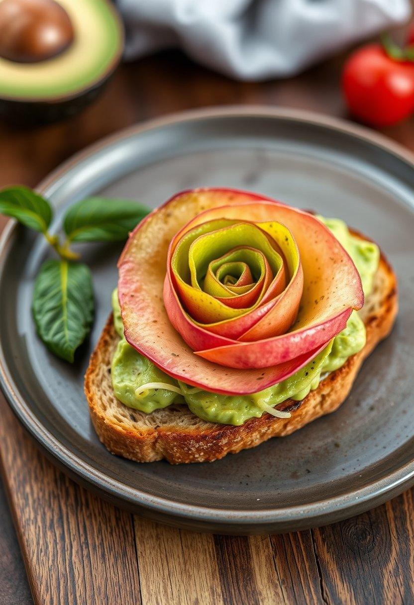 . Avocado Rose Toast