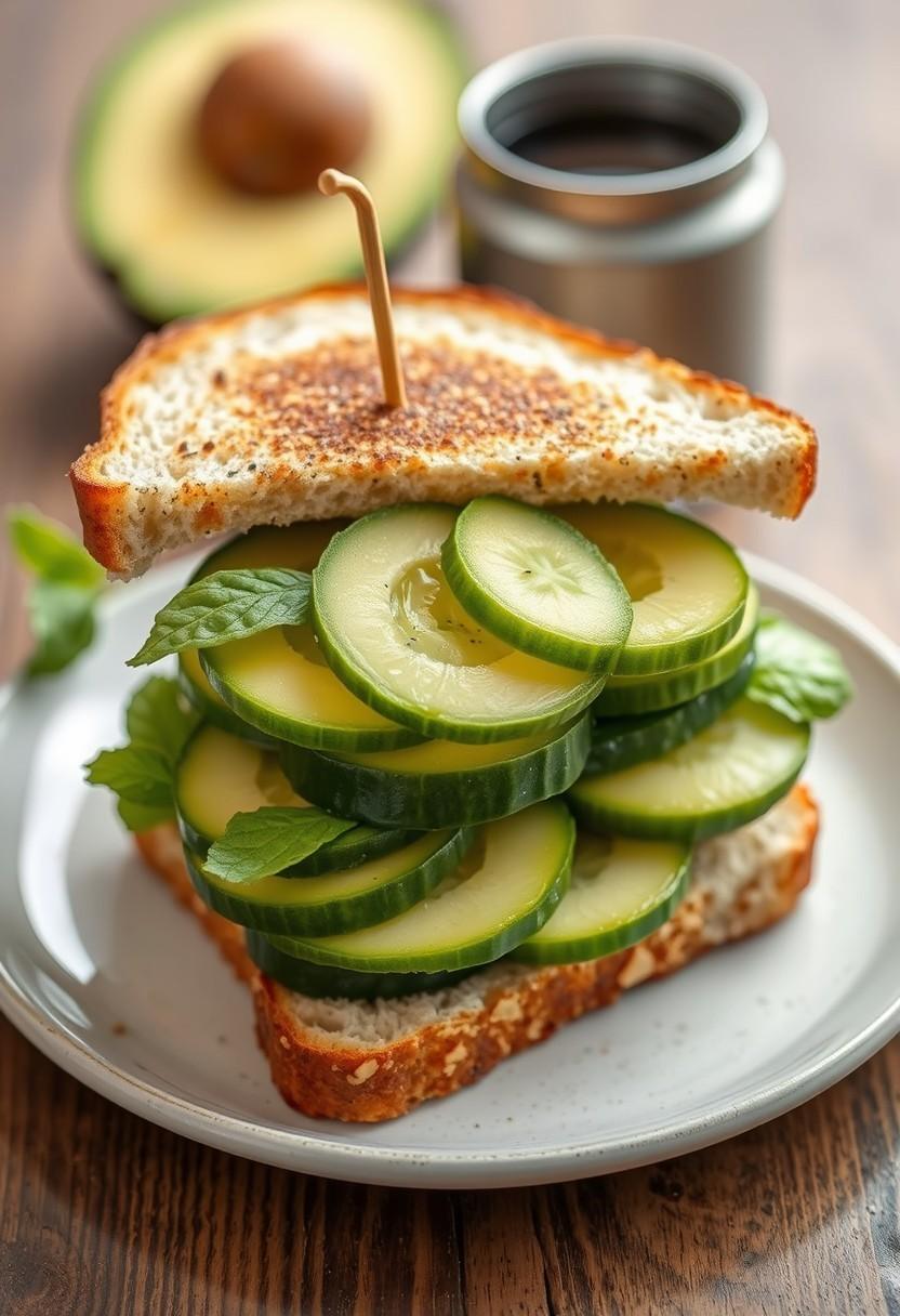 Avocado and Cucumber Tea Sandwich