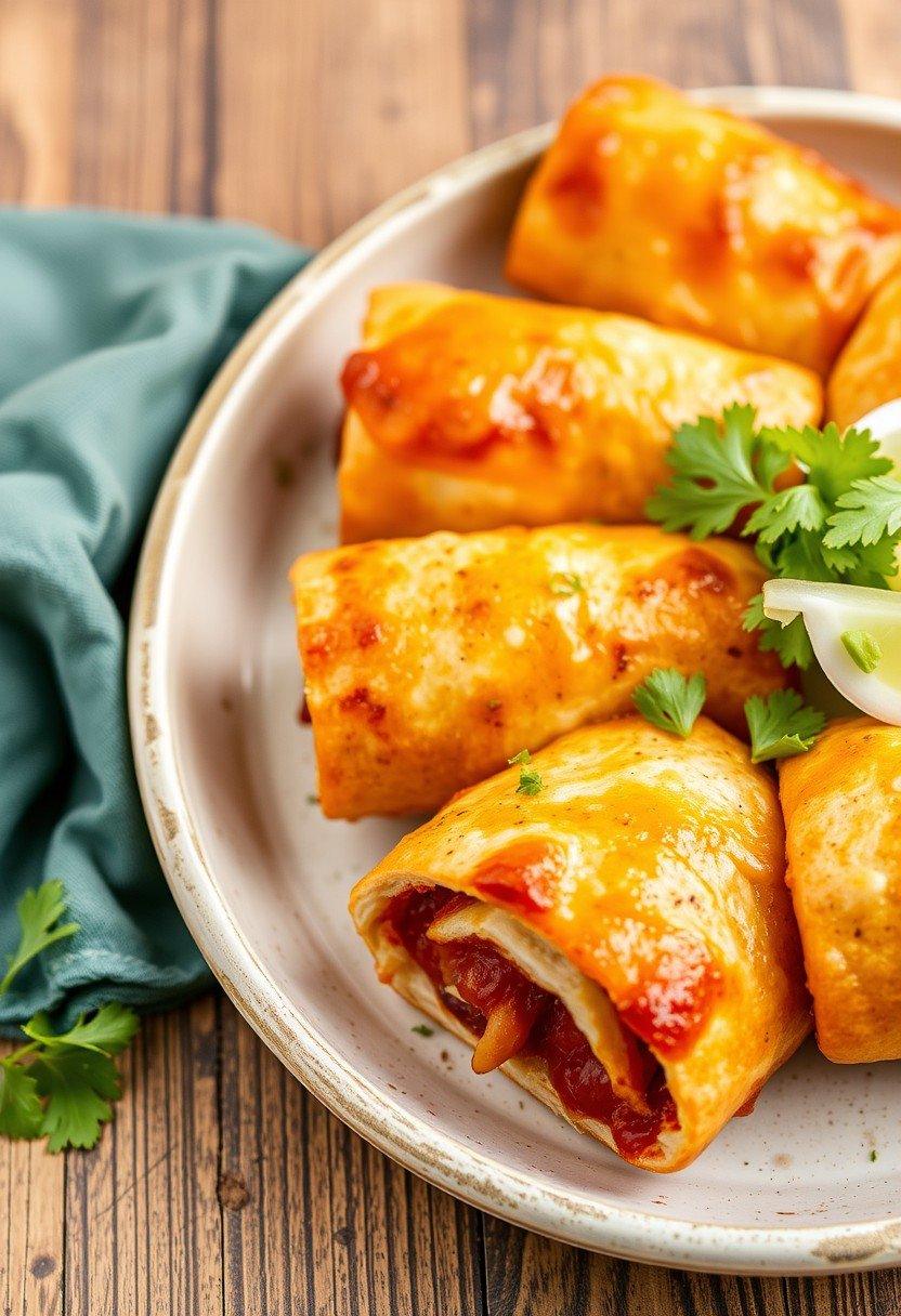 BBQ "Chicken" Pizza Rolls