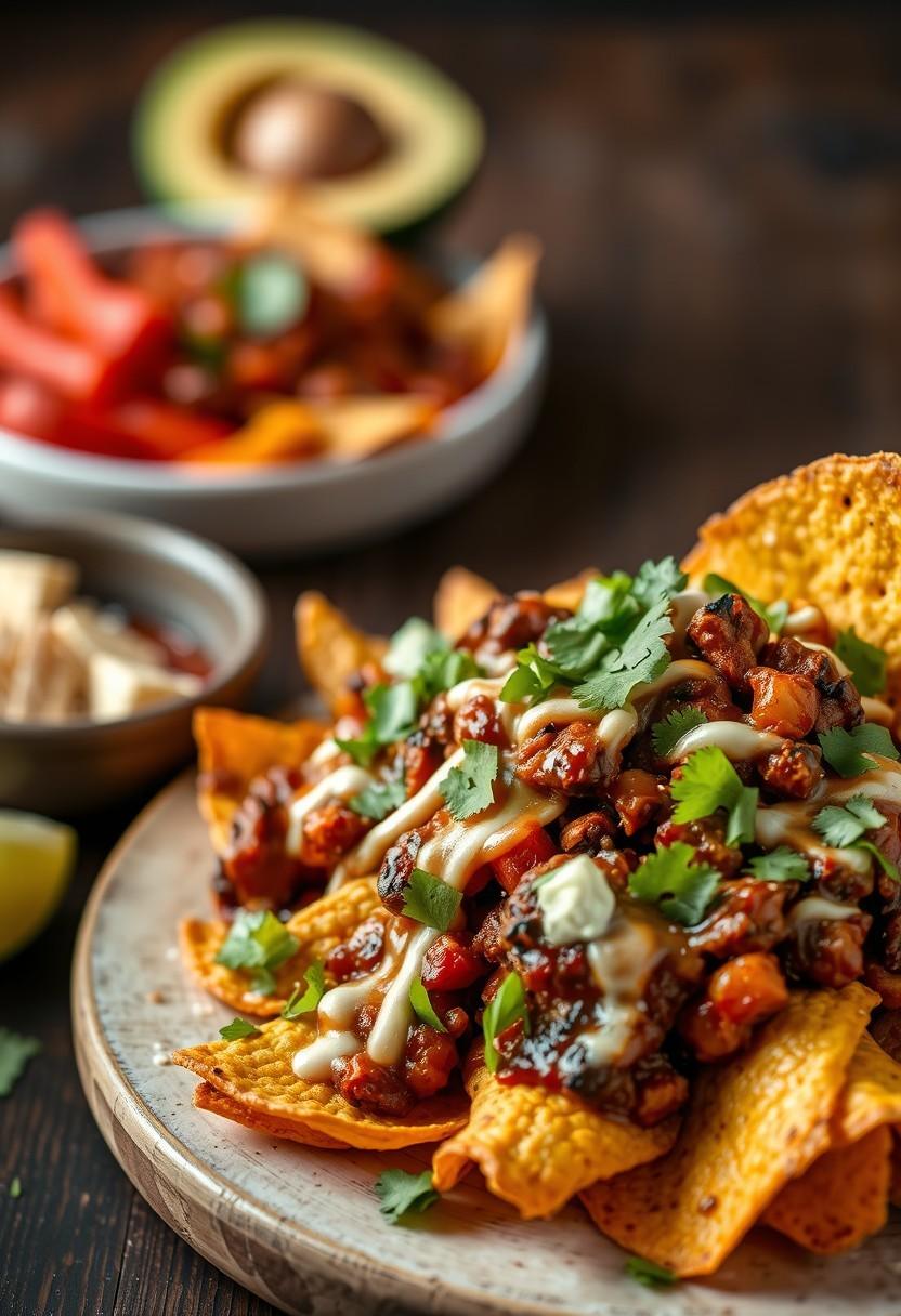 BBQ Jackfruit Nachos