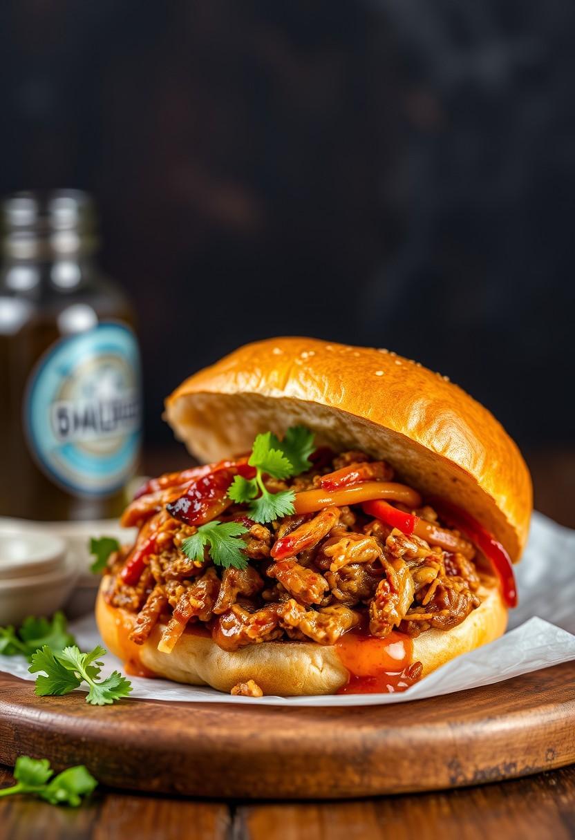 BBQ Jackfruit Pulled "Pork" Sandwich