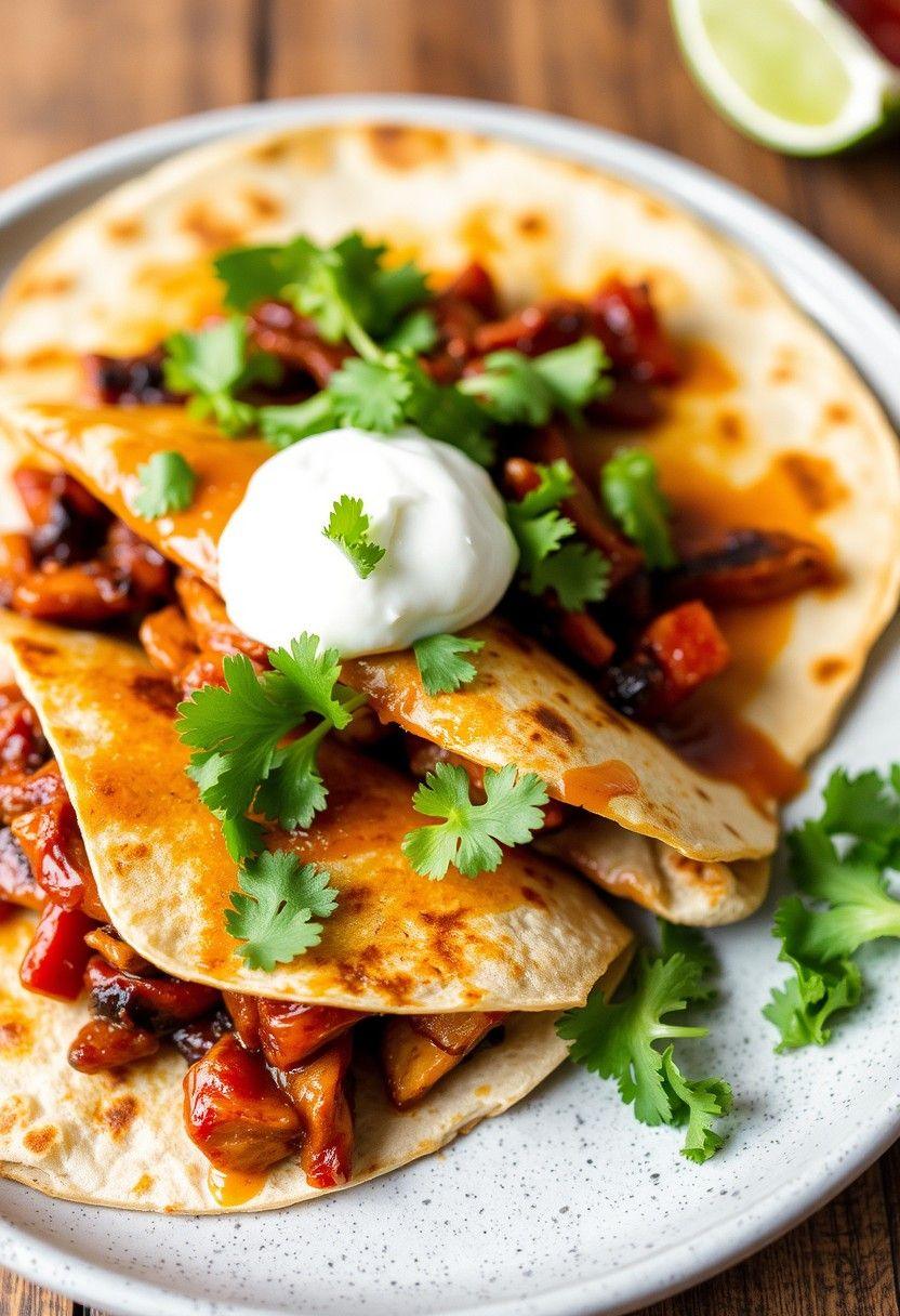 BBQ Jackfruit Quesadillas