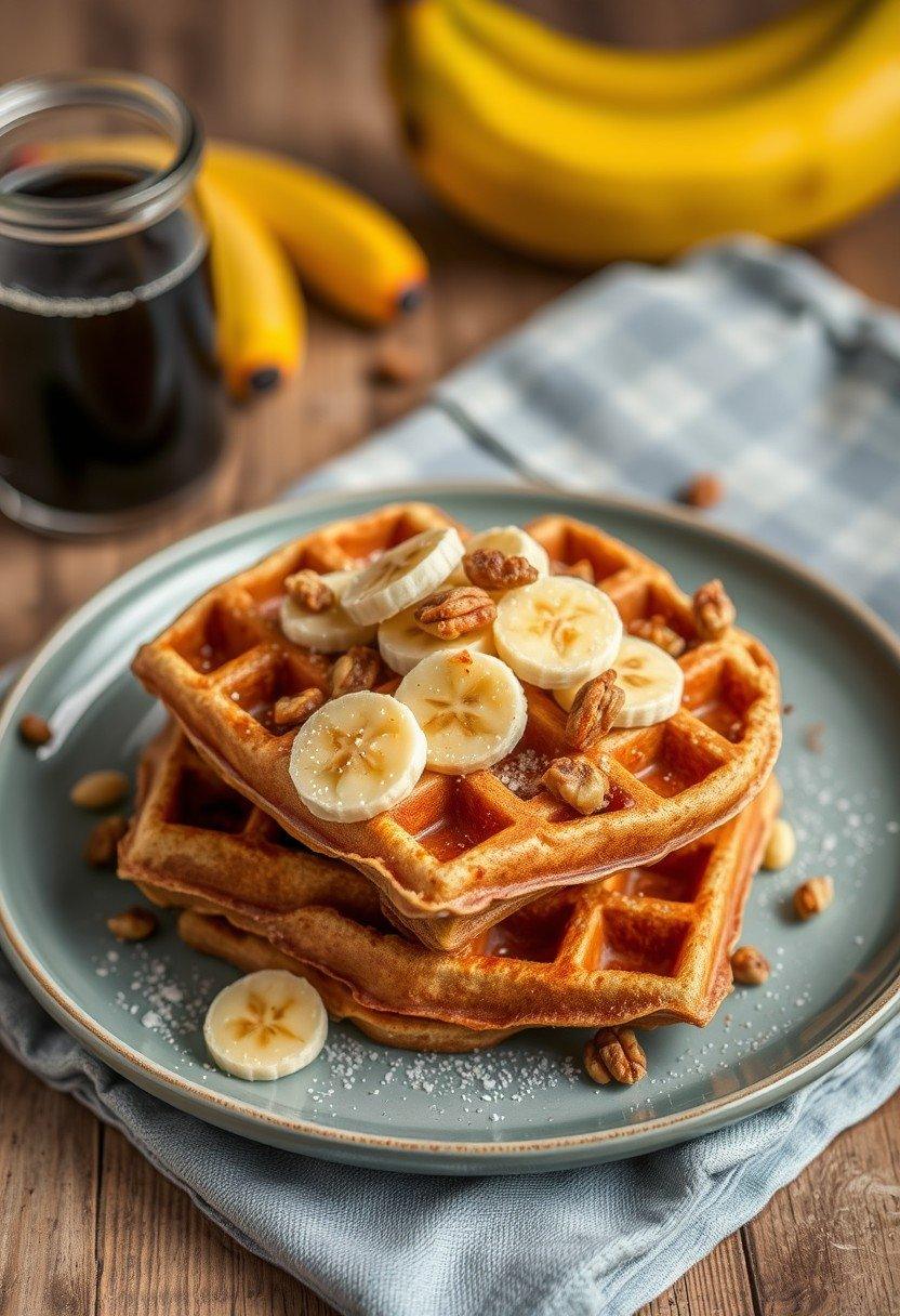 Banana Nut Waffles