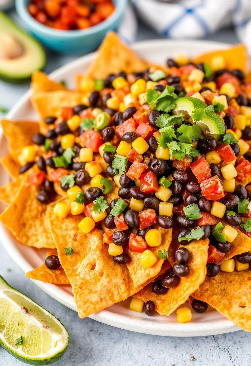 Black Bean and Corn Nachos