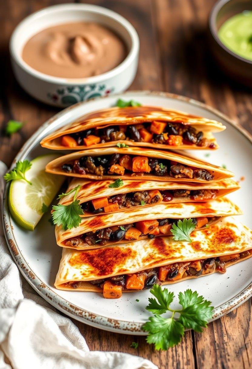 Black Bean and Sweet Potato Quesadillas