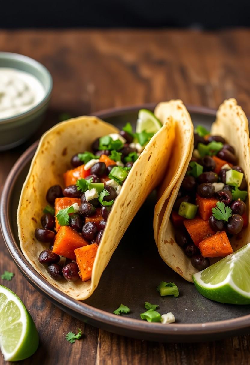 Black Bean and Sweet Potato Tacos