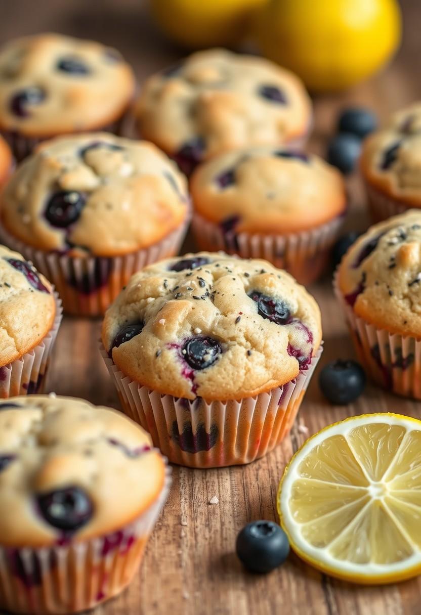 Blueberry Lemon Poppy Seed Muffins