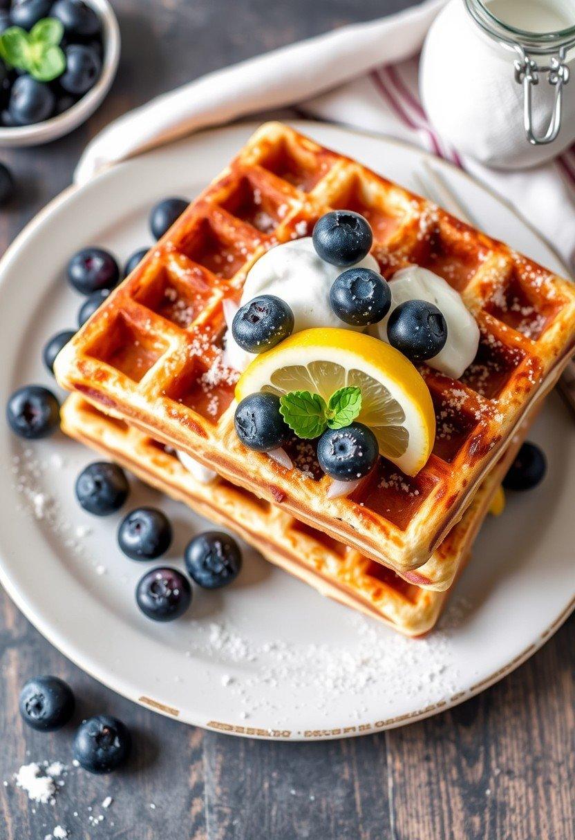 Blueberry Lemon Waffles