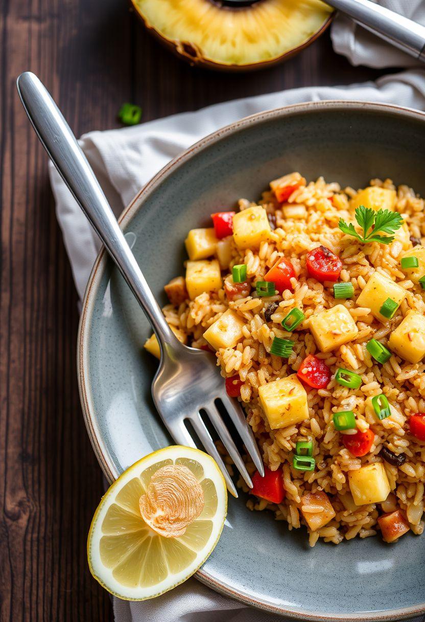 Breakfast Pineapple Fried Rice