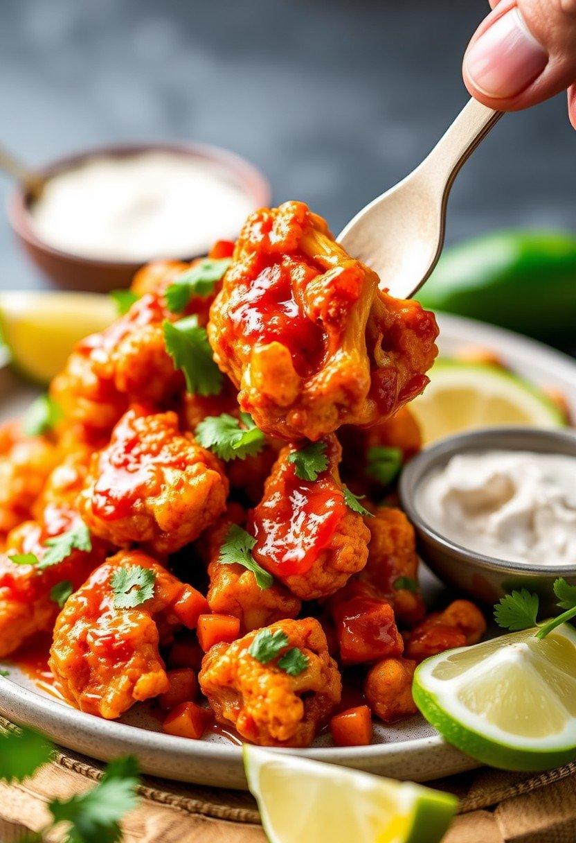 Buffalo Cauliflower Fajitas