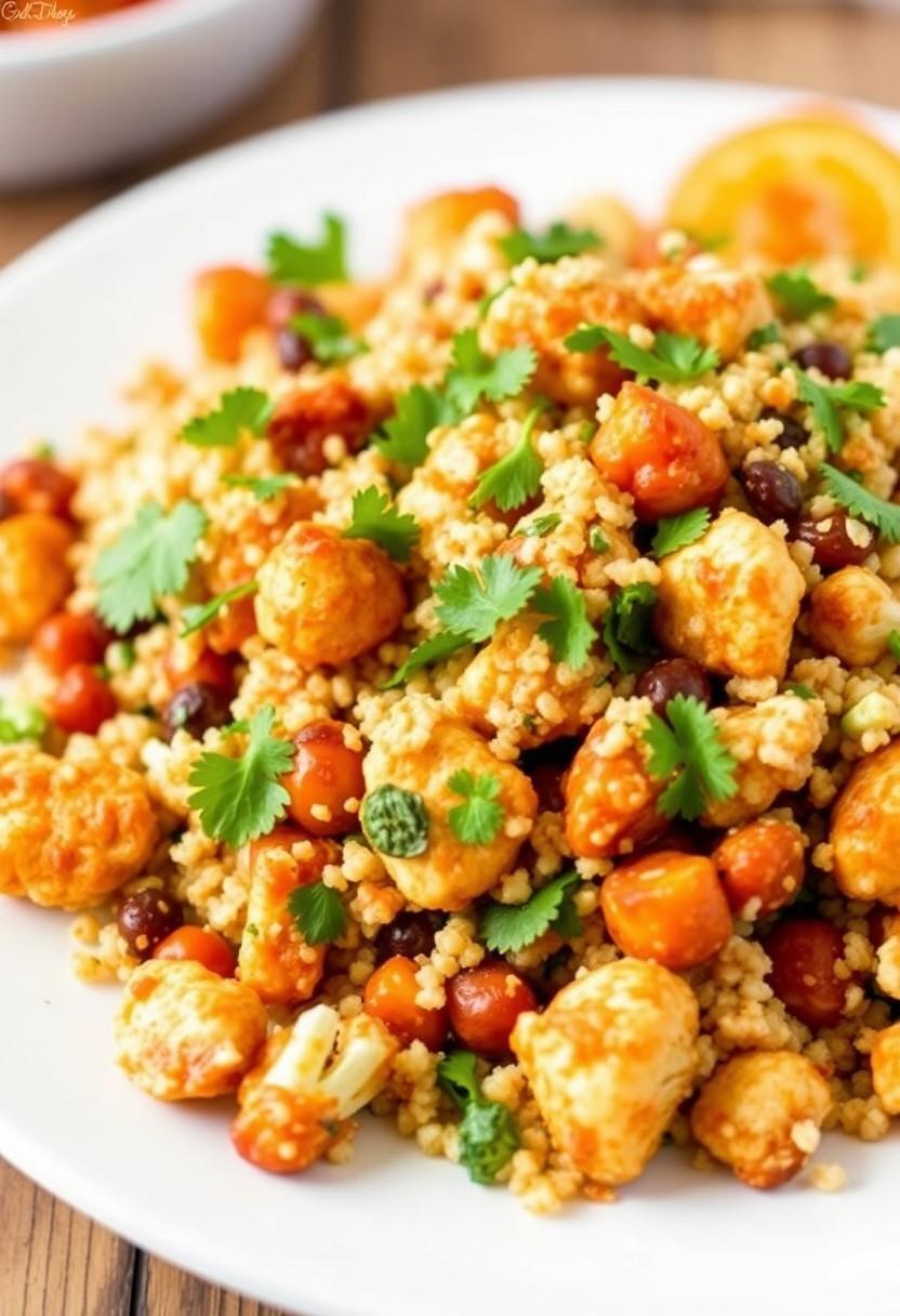 Buffalo Cauliflower Quinoa Salad