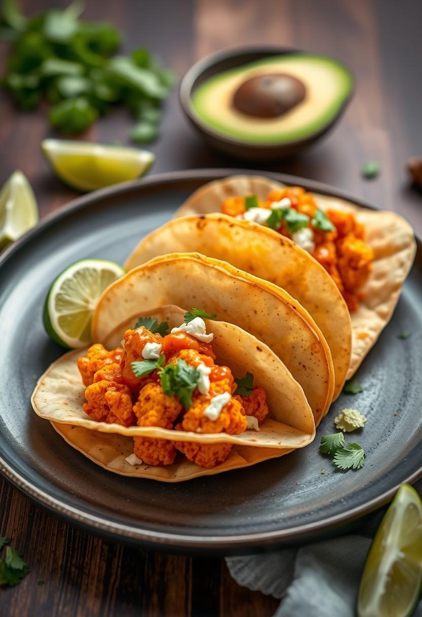 Buffalo Cauliflower Tacos