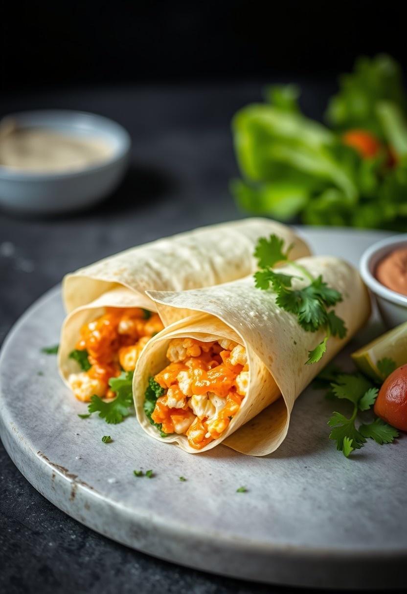 Buffalo Cauliflower Wraps