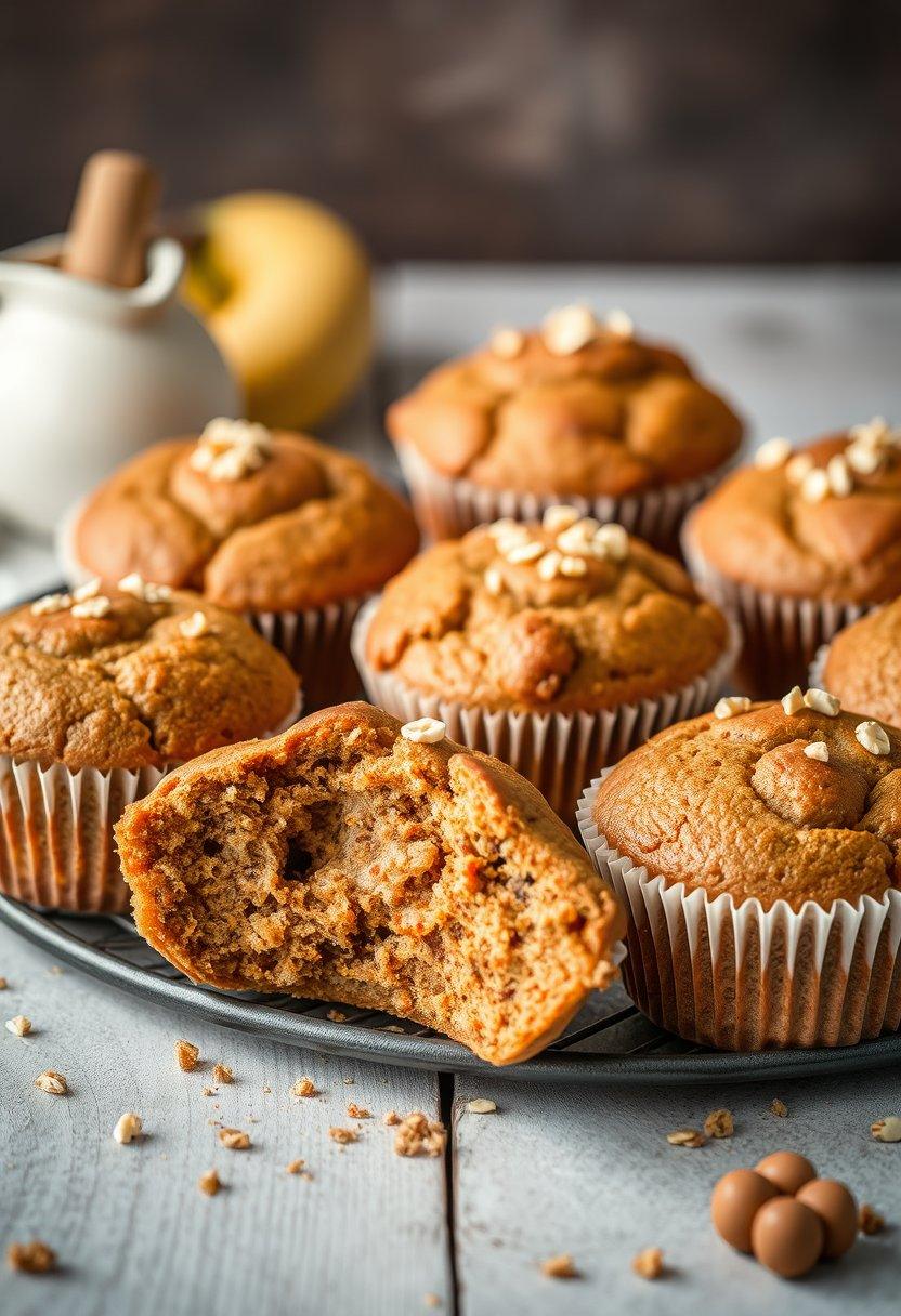 Carrot Cake Banana Muffins