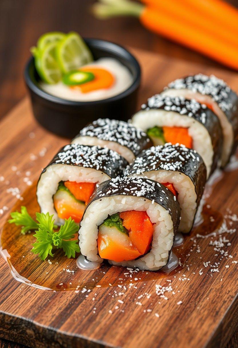 Carrot Lox Unagi Sushi Roll