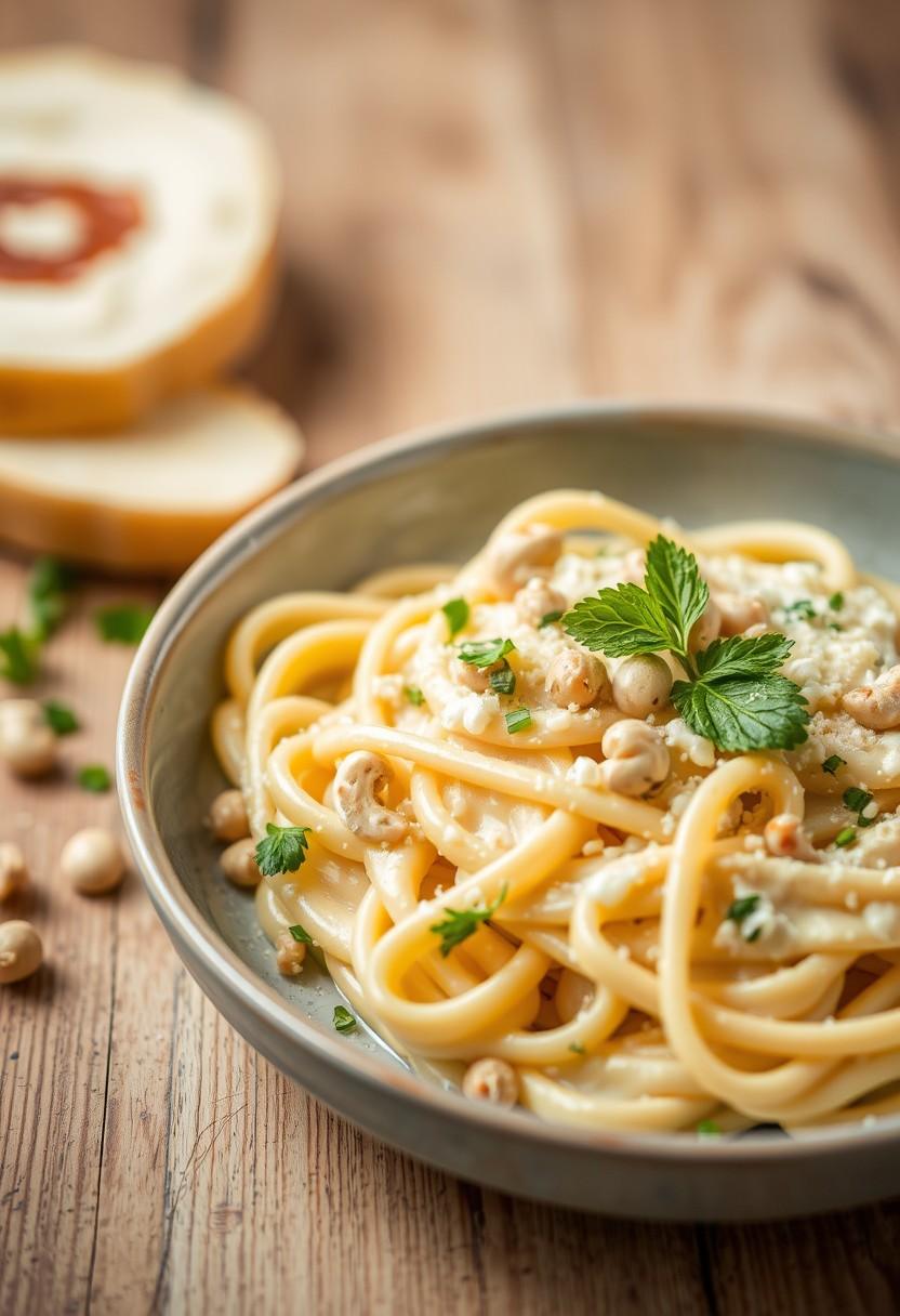 . Cashew Alfredo Pasta