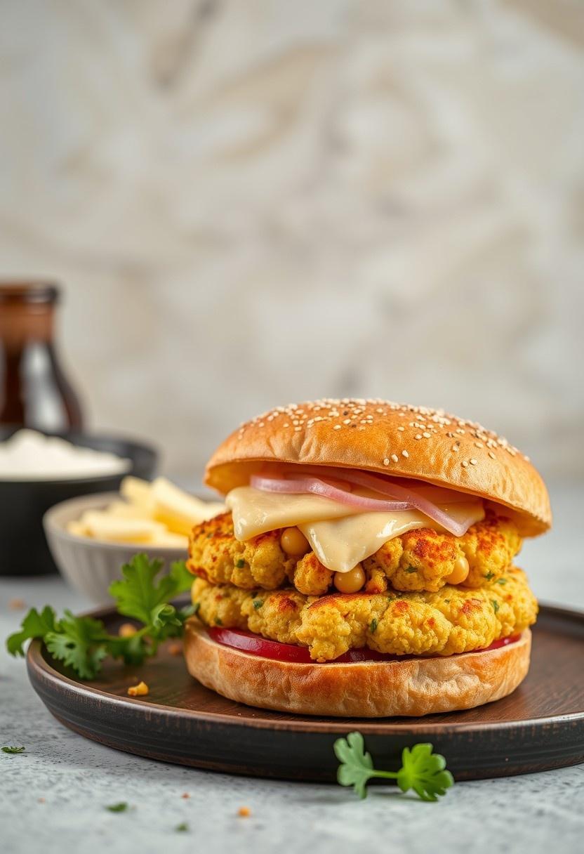 Cauliflower and Chickpea Burger