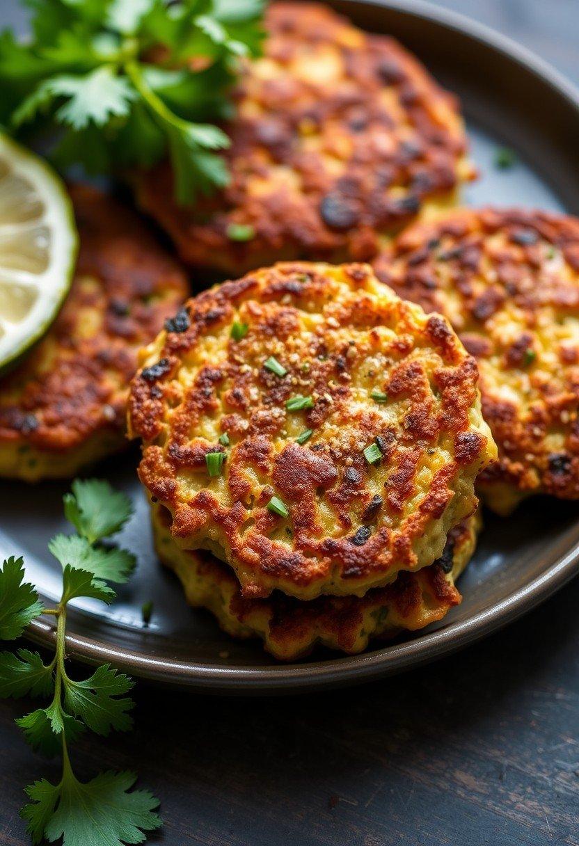 Cheesy Vegan Zucchini Fritters