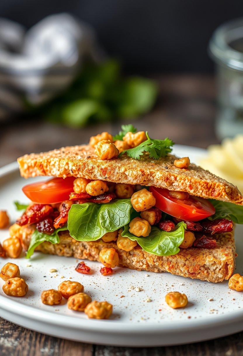 Chickpea Bacon Bits BLT