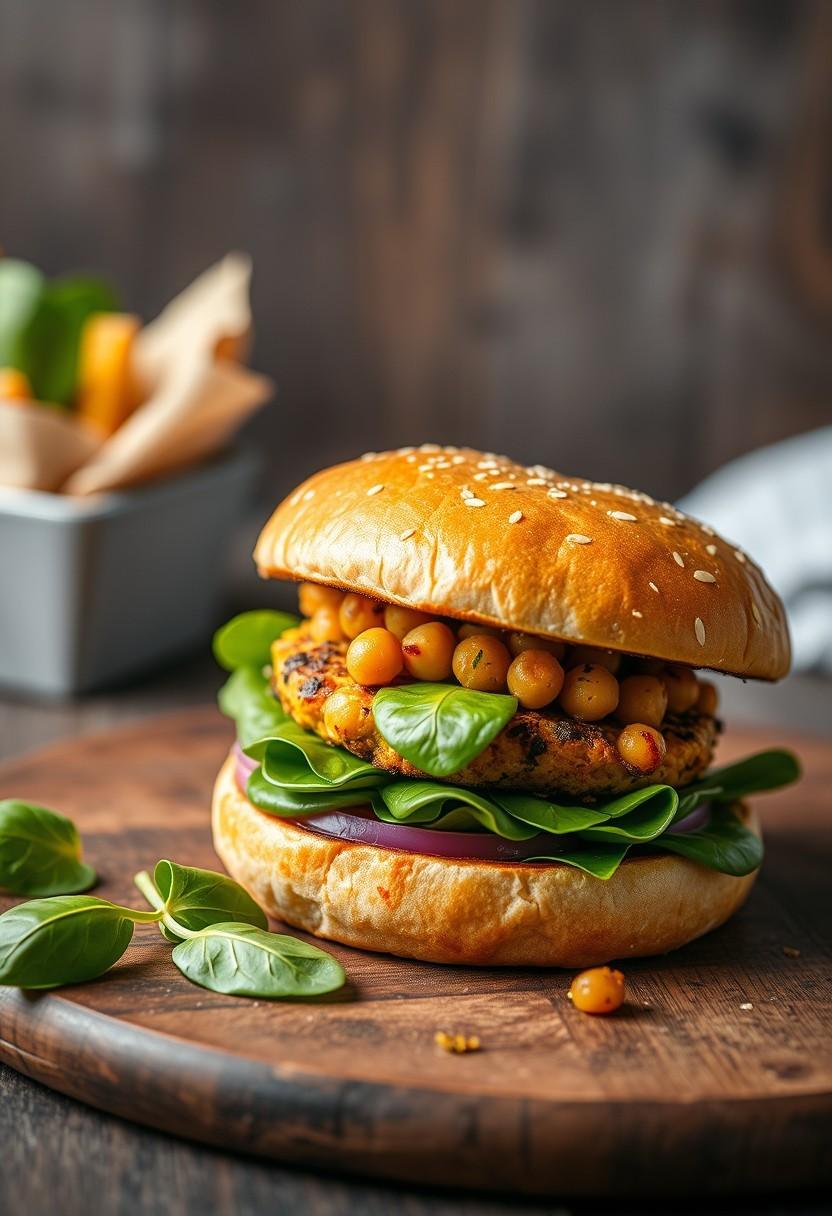 Chickpea and Spinach Burger