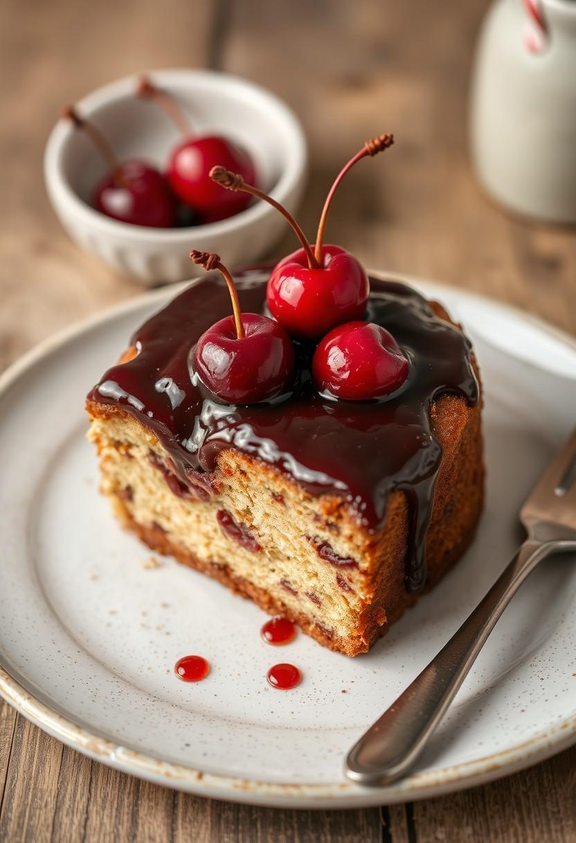 Chocolate Cherry Upside Down Cake