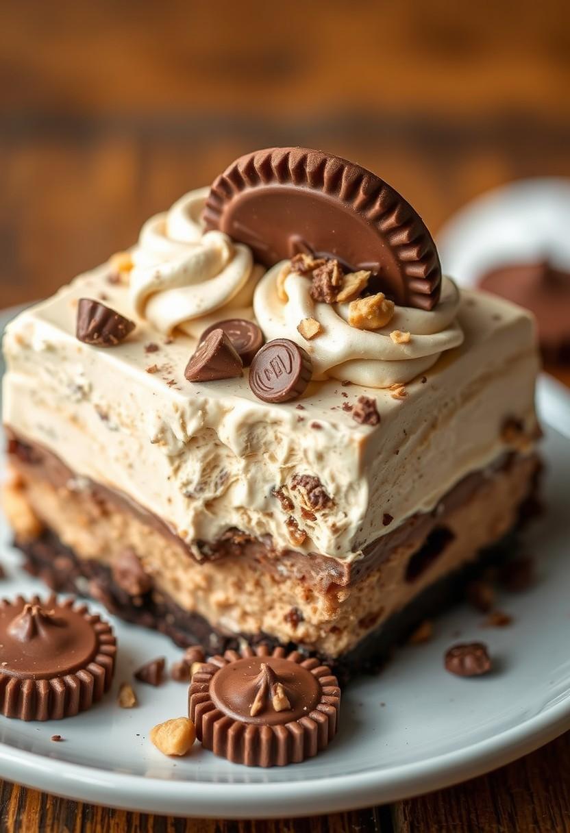 Chocolate Peanut Butter Cup Ice Cream Cake