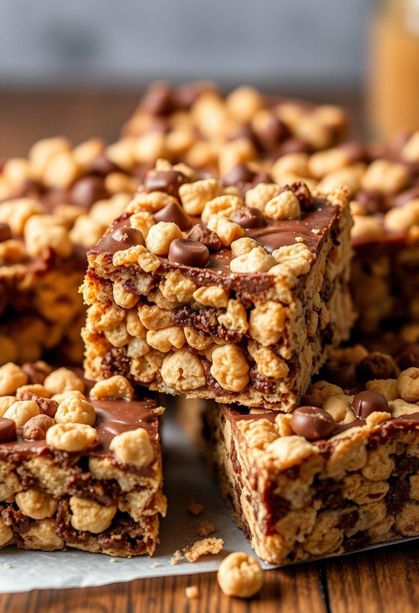 Chocolate Peanut Butter Rice Crispy Treats