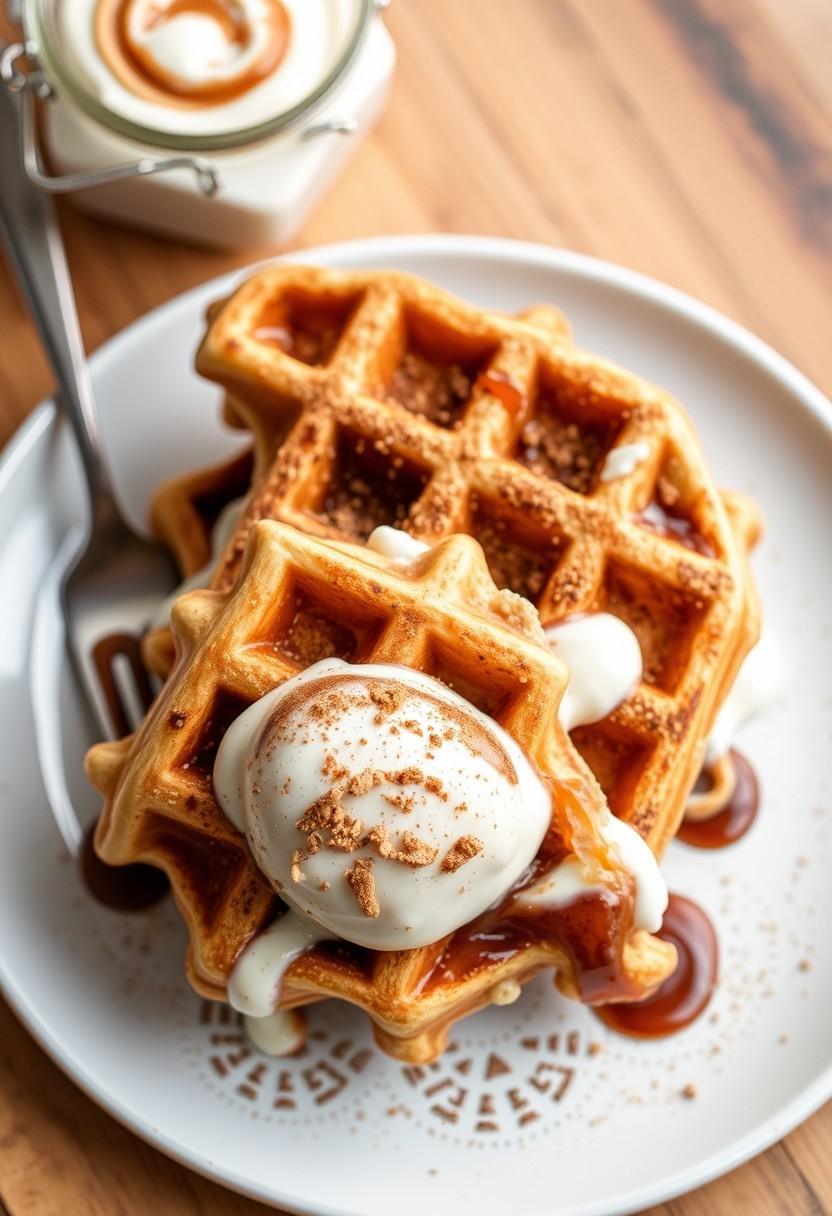 Cinnamon Roll Waffles