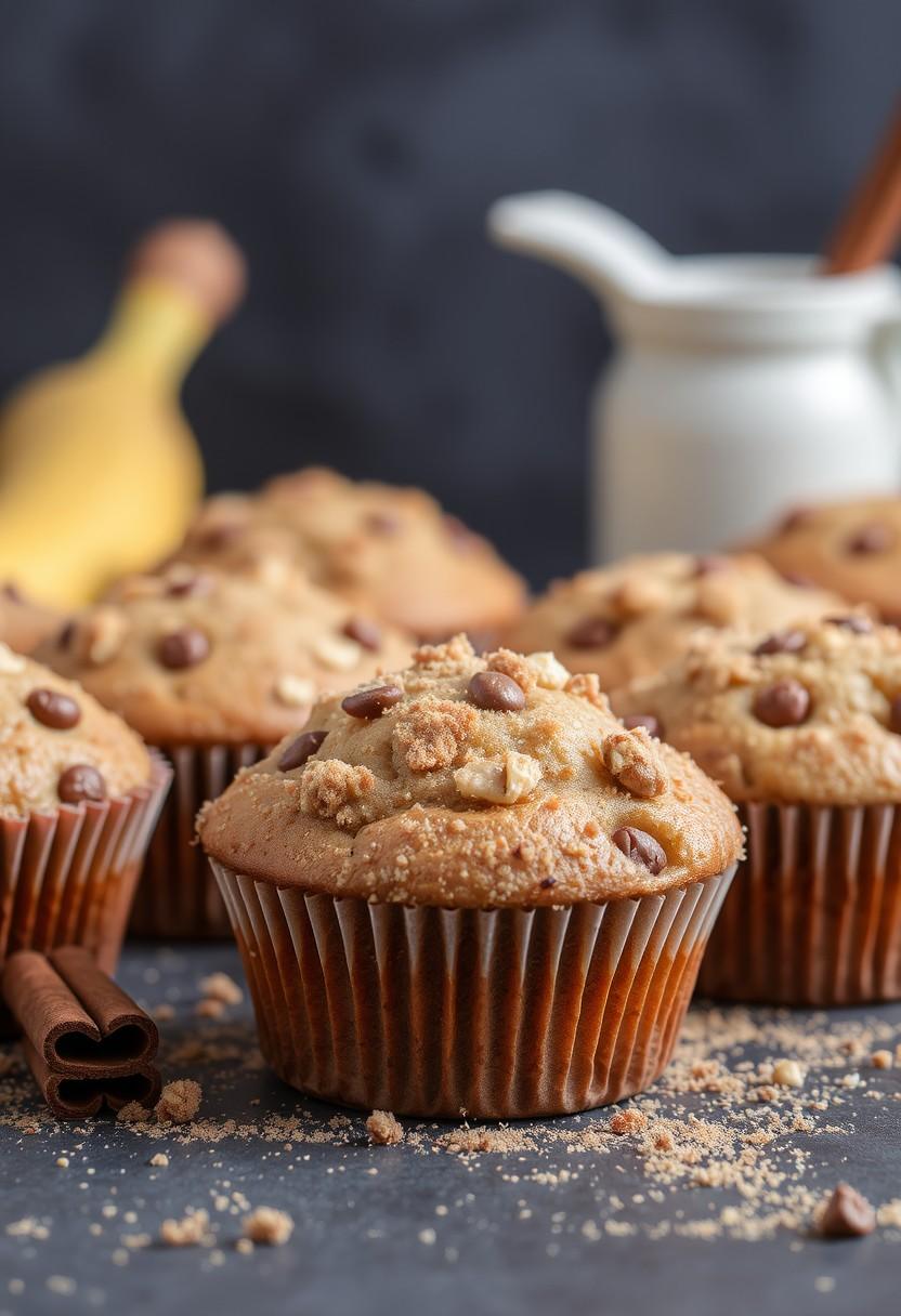 Cinnamon Streusel Banana Muffins