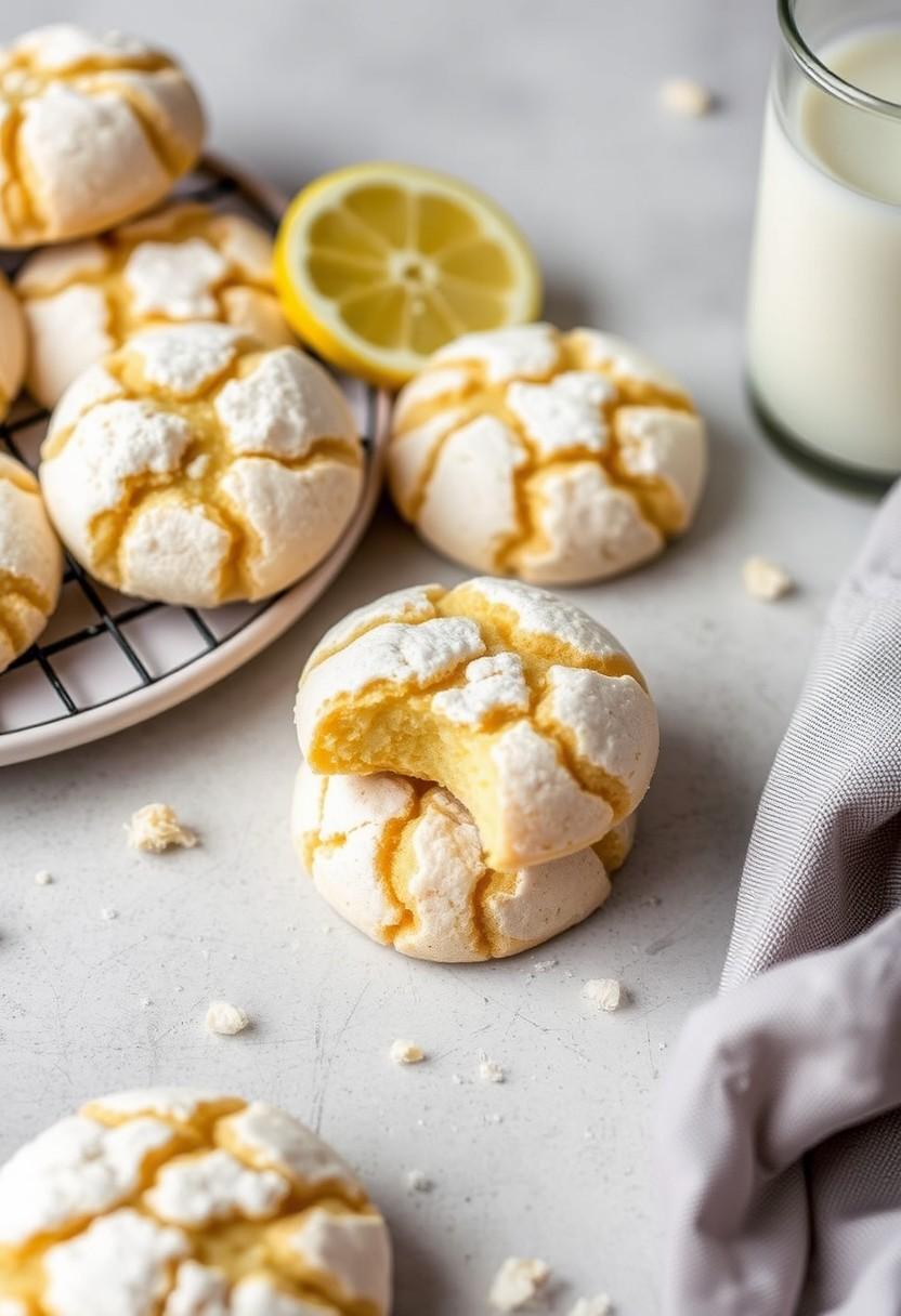 Classic Vegan Lemon Crinkle Cookies