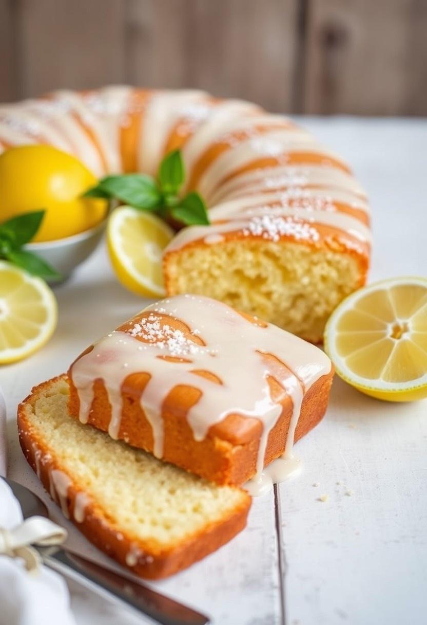 Classic Vegan Lemon Drizzle Cake