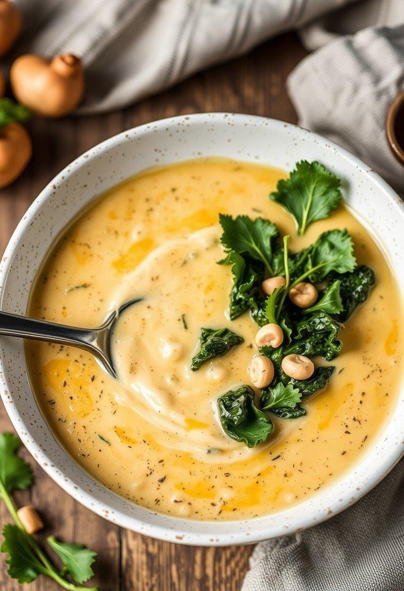 Creamy Cashew and Kale Zuppa Toscana