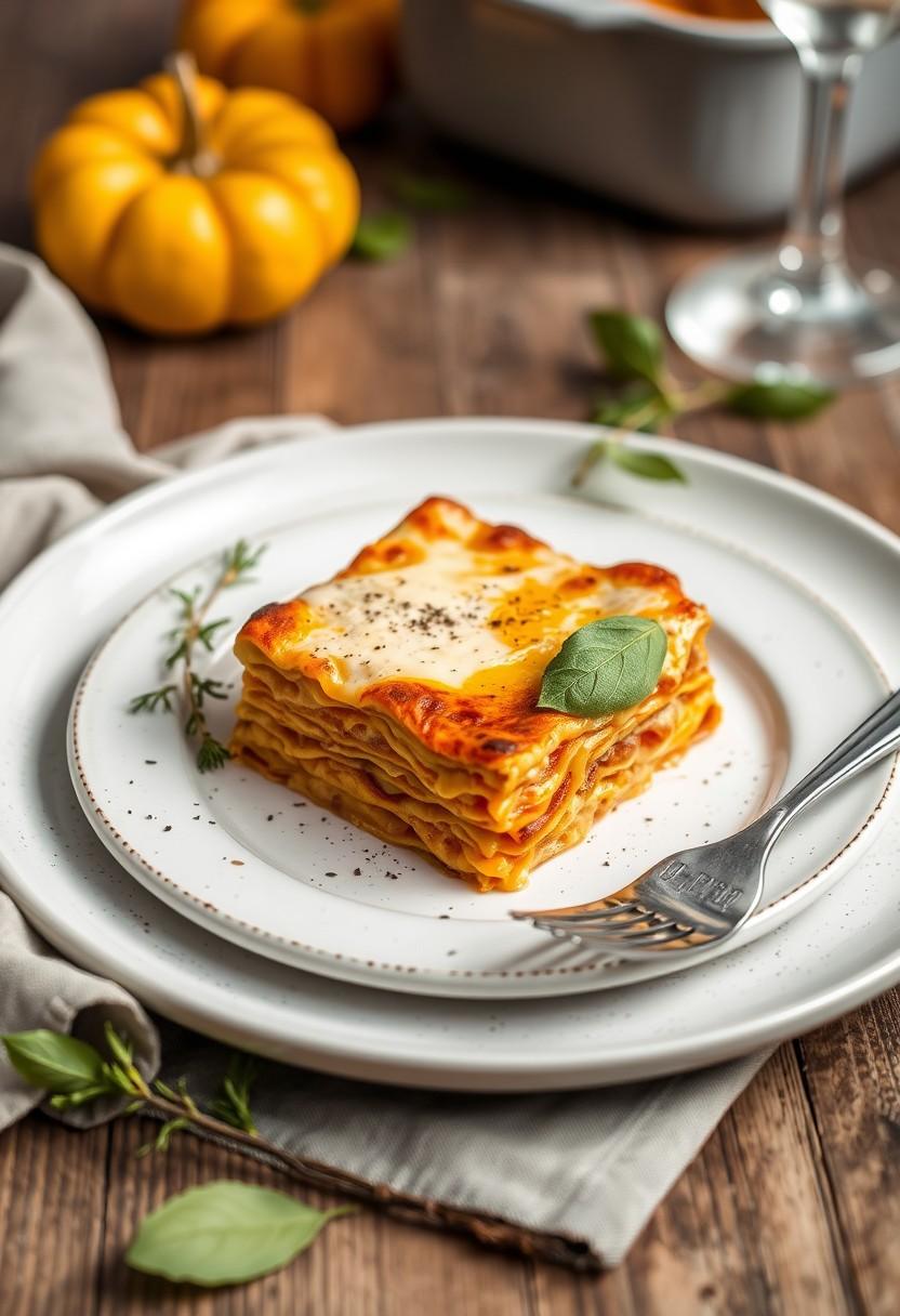 Creamy Pumpkin Sage Lasagna