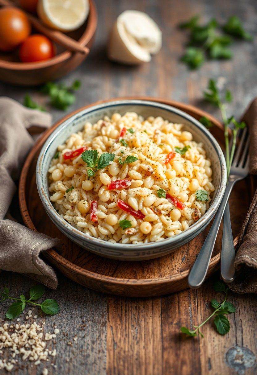 Creamy Vegan Orzo "Risotto"