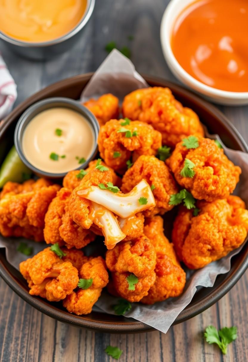 Crispy Buffalo Cauliflower Wings