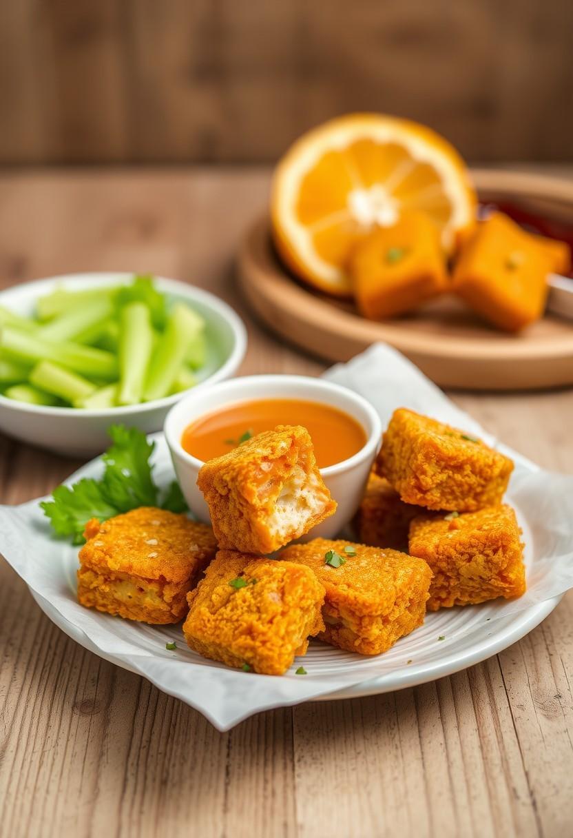 Crispy Orange Tofu Nuggets