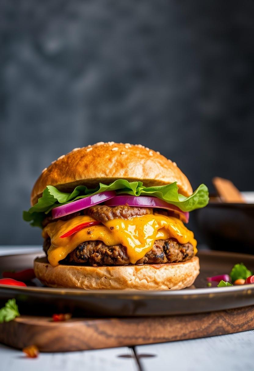 Curry-Spiced Black Bean Burger