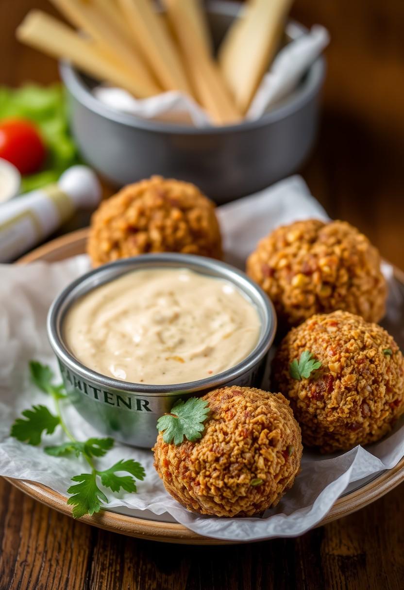 . **Falafel with Tahini Sauce**