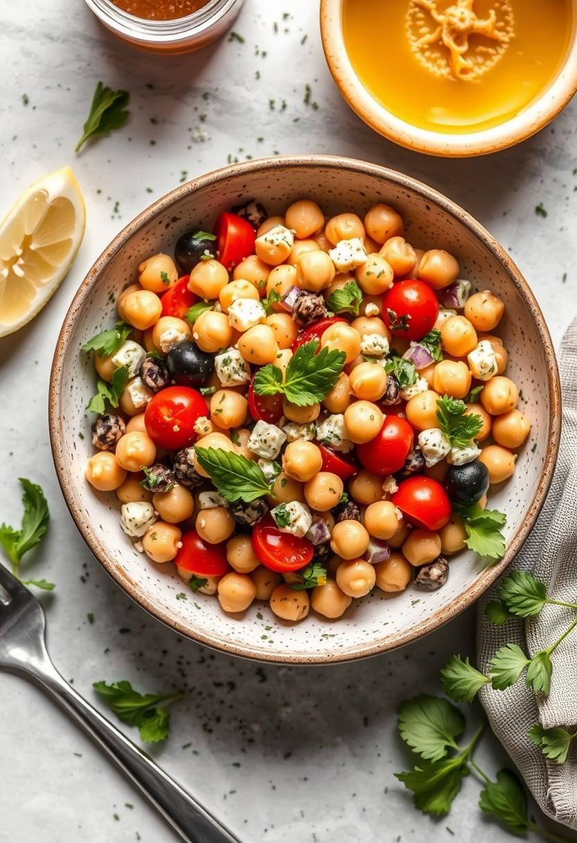 Greek-Style Chickpea Pasta Salad