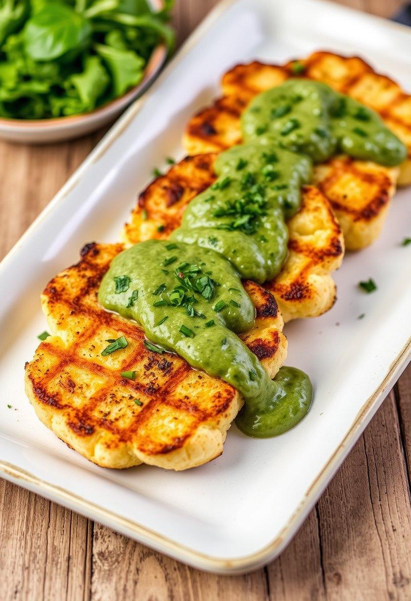 . **Grilled Cauliflower Steaks with Chimichurri**