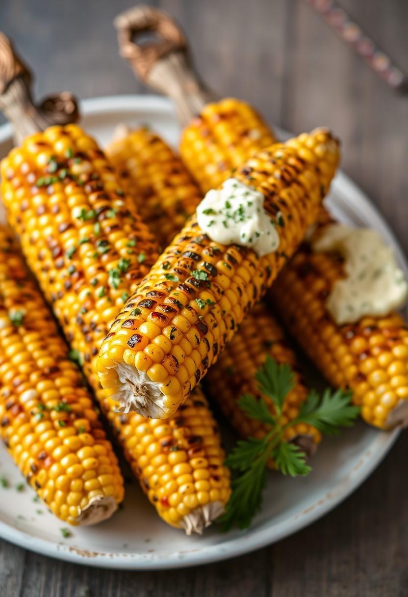 Grilled Corn on the Cob with Herb Butter