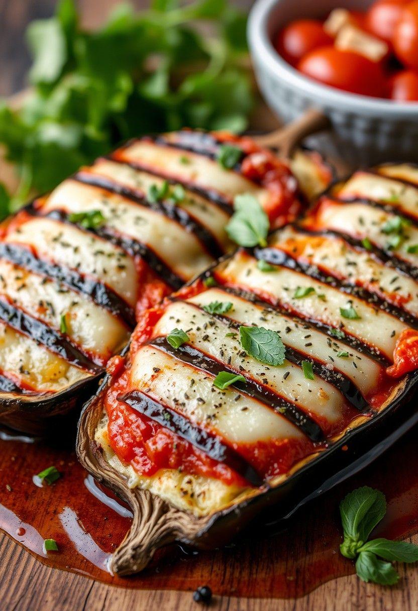 Grilled Eggplant Parmesan