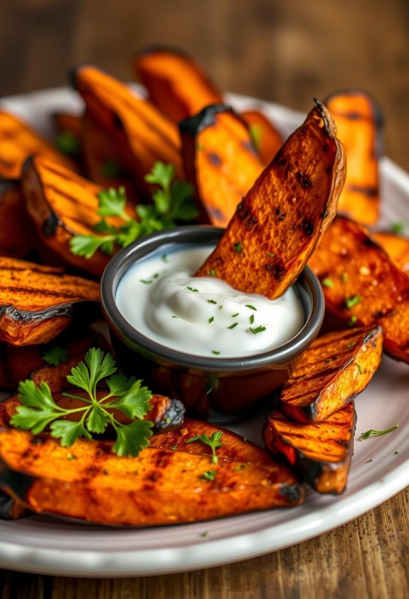 Grilled Sweet Potato Wedges