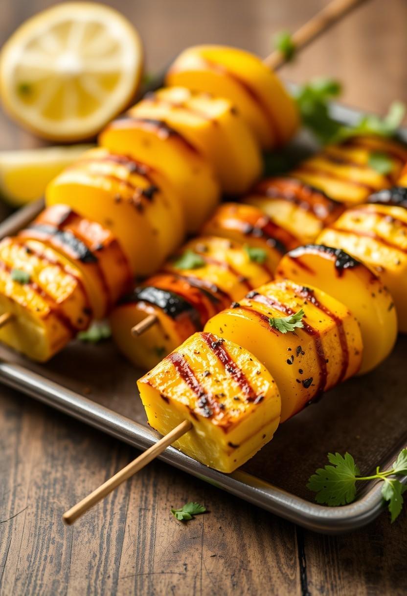 Grilled Yellow Squash Skewers