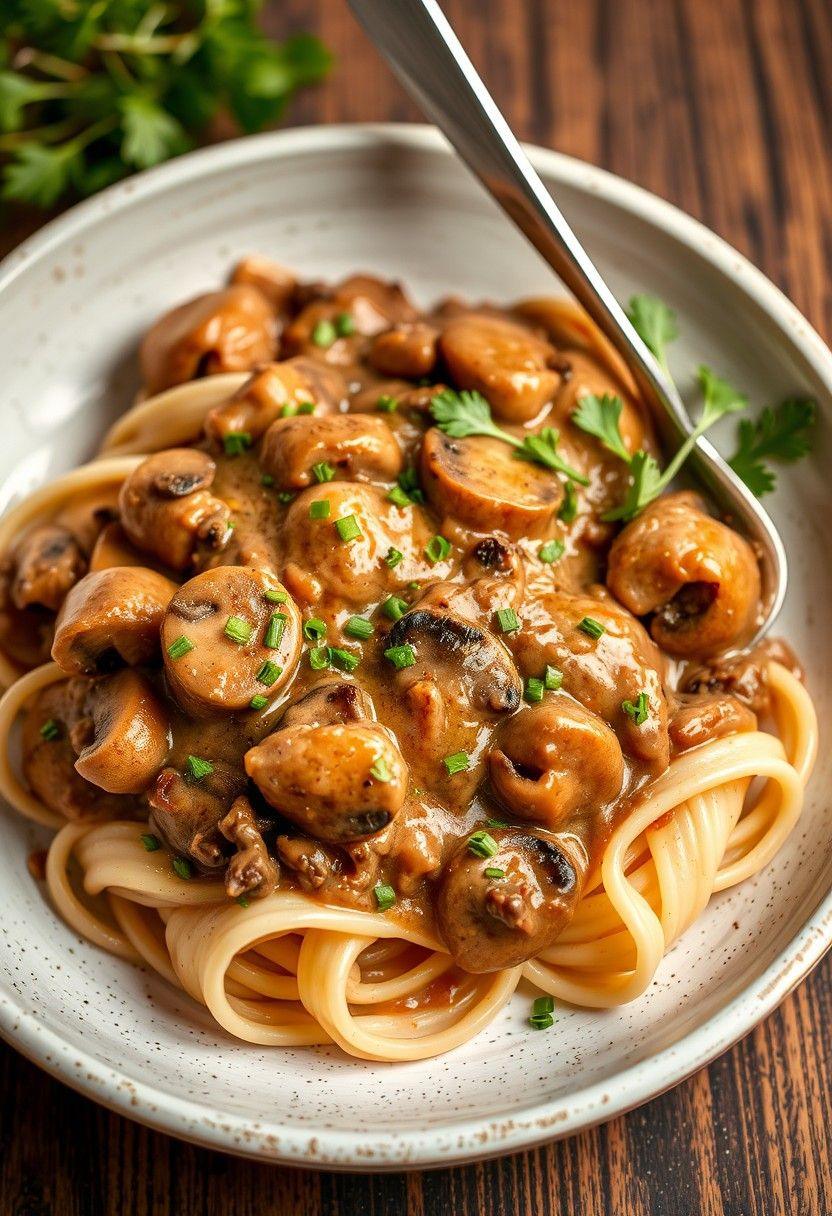 Hearty Mushroom Stroganoff