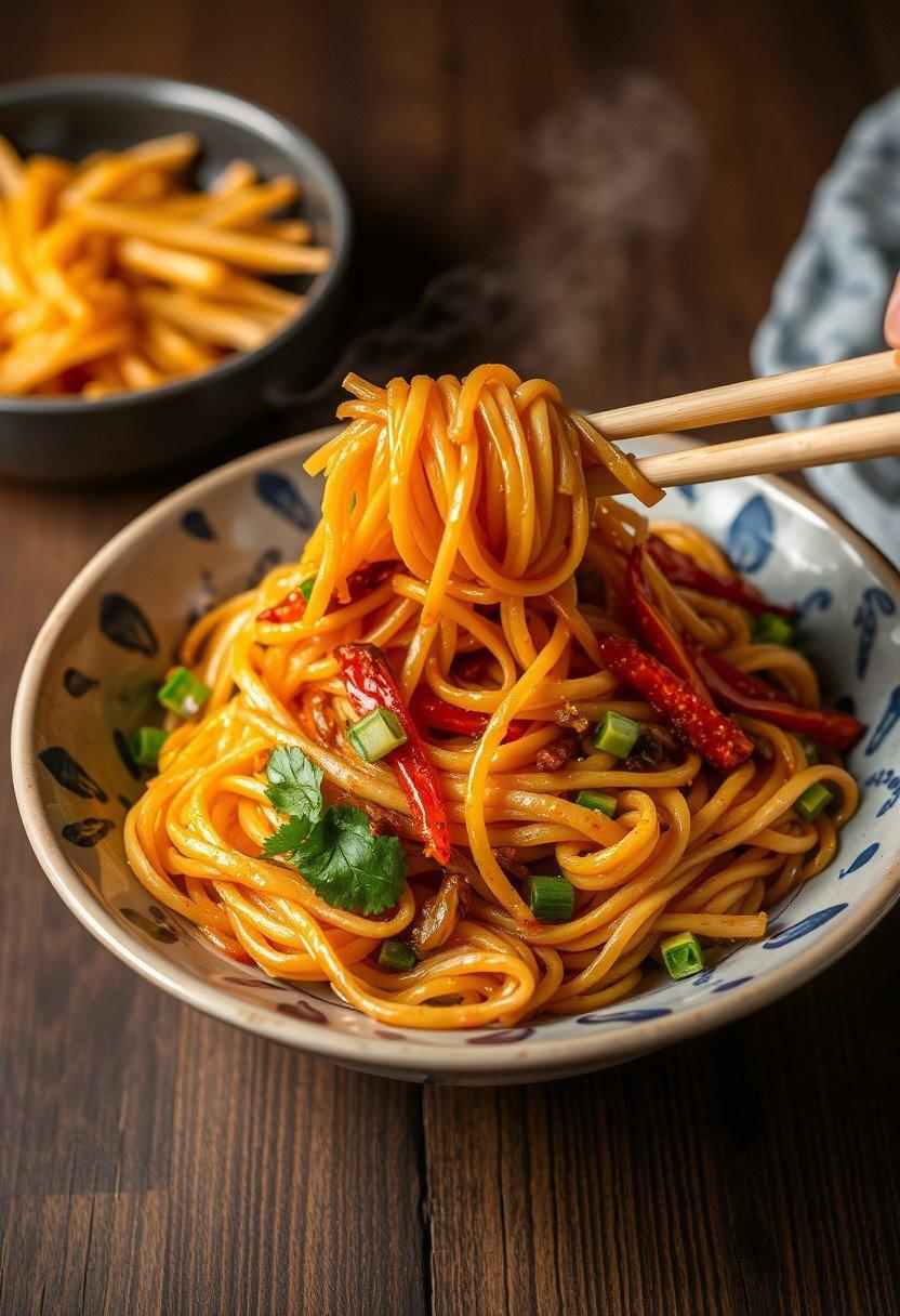 Japchae (Sweet Potato Noodles)