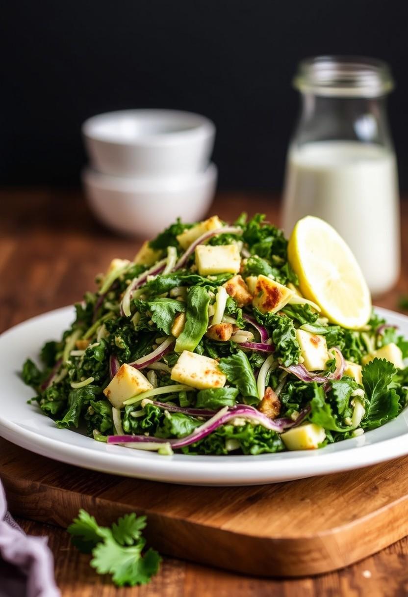 Kale and Brussels Sprout Slaw