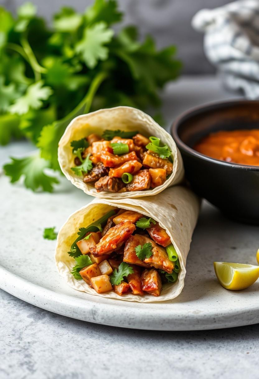 Korean BBQ Jackfruit Wraps